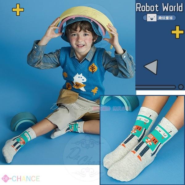 現貨賠售出清📣Caramella秋冬 機器人3雙禮袋裝中筒童襪/日系風格/SMLXL/564883+DeChance+-細節圖3