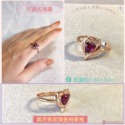 慶轉型特惠新品💜925純銀戒💜紫牙烏口石榴石 天然水晶鑲鋯石純銀女戒指 可調戒圍+De.Chance天然水晶銀飾-規格圖11