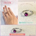 慶轉型特惠新品💜925純銀戒💜紫牙烏口石榴石 天然水晶鑲鋯石純銀女戒指 可調戒圍+De.Chance天然水晶銀飾-規格圖11