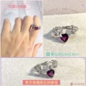 慶轉型特惠新品💜925純銀戒💜紫牙烏口石榴石 天然水晶鑲鋯石純銀女戒指 可調戒圍+De.Chance天然水晶銀飾-規格圖11