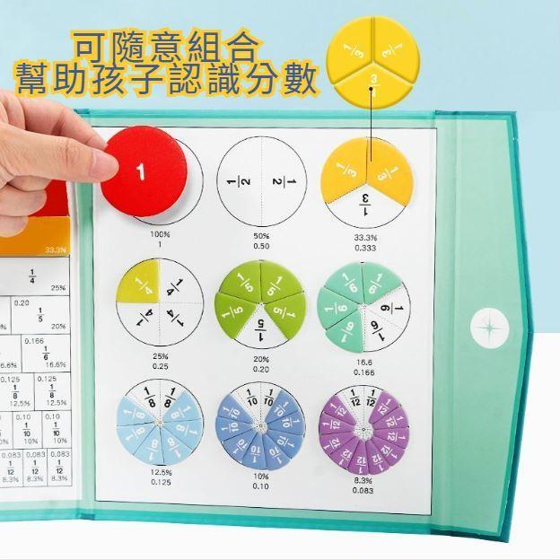 磁性分數學習書｜分數認知演示｜分數教具｜小學數學｜分數加減｜分數圓盤｜分數條-細節圖5