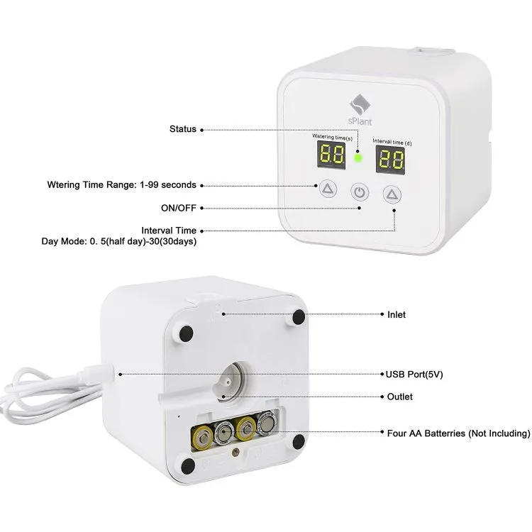 義大利團隊設計 sPlant自動澆花器 可使用電池或USB供電  不需找插座 可獨立抽水不須水龍頭 泵升級可支援到15支-細節圖5
