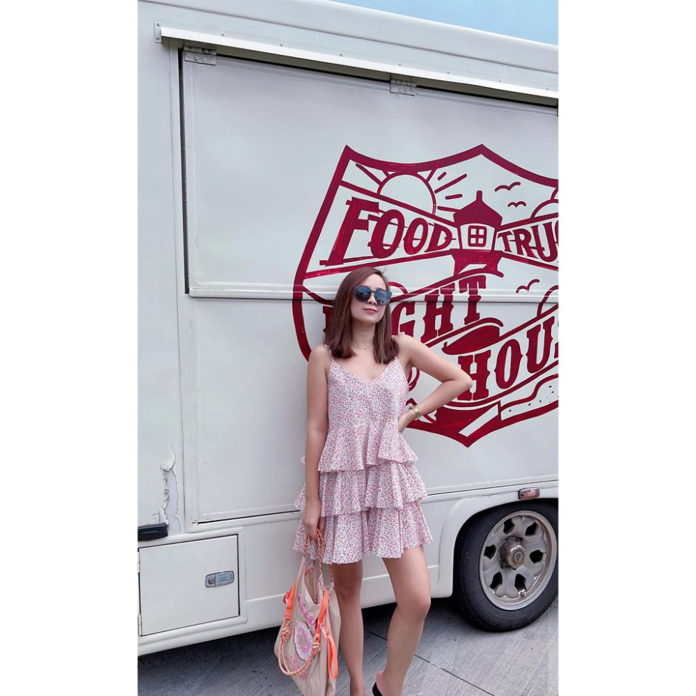 ⭐𝙈𝙖 𝙘𝙝𝙚𝙧𝙚⭐️ 現貨實拍 細肩棉麻布料碎花蛋糕短洋 (現貨)-細節圖4