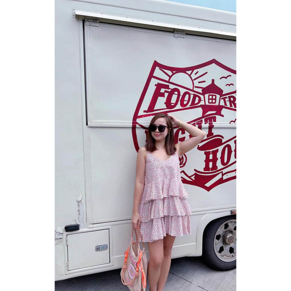 ⭐𝙈𝙖 𝙘𝙝𝙚𝙧𝙚⭐️ 現貨實拍 細肩棉麻布料碎花蛋糕短洋 (現貨)-細節圖5