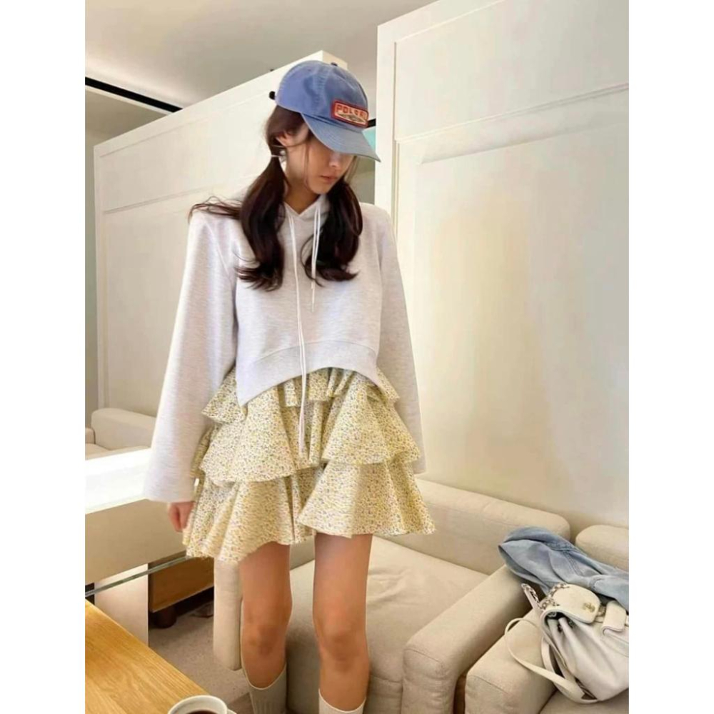 ⭐𝙈𝙖 𝙘𝙝𝙚𝙧𝙚⭐️ 現貨實拍 細肩棉麻布料碎花蛋糕短洋 (現貨)-細節圖6