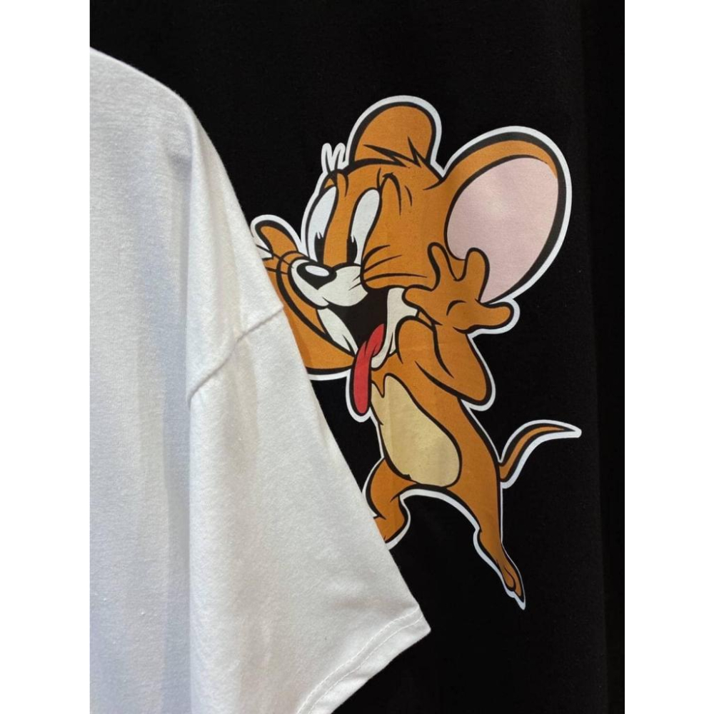 ⭐𝙈𝙖 𝙘𝙝𝙚𝙧𝙚⭐️ 現貨實拍 韓國鬼臉傑利鼠tee 傑利鼠棉質中長版TEE (預購)-細節圖2