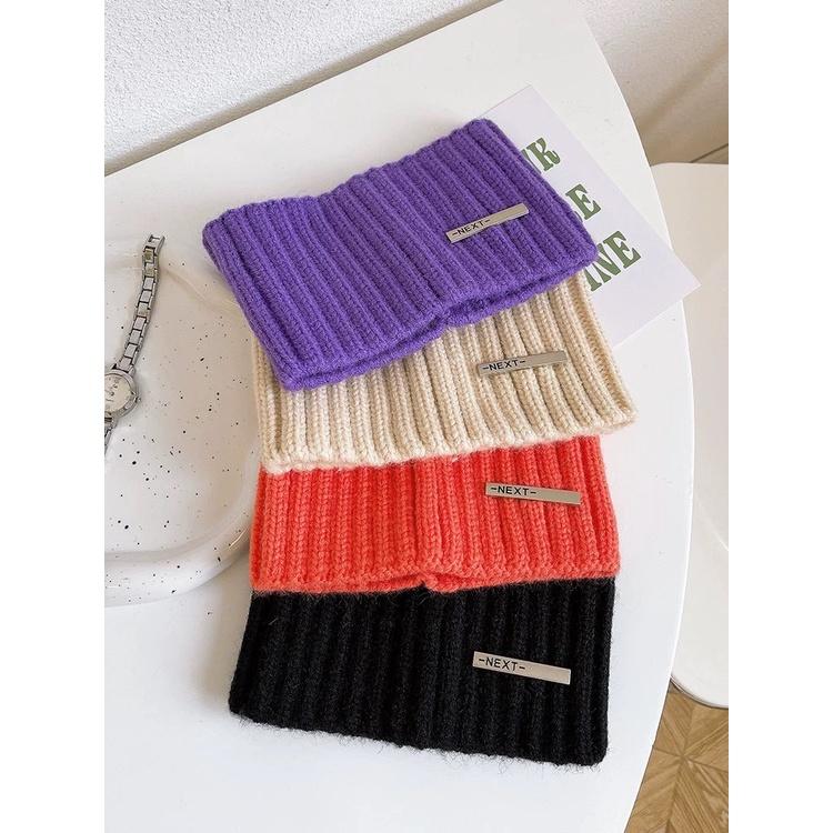 ⭐𝙈𝙖 𝙘𝙝𝙚𝙧𝙚⭐  現貨實拍 單品配件 金屬牌標寬版針織頭帶 (預購)-細節圖2