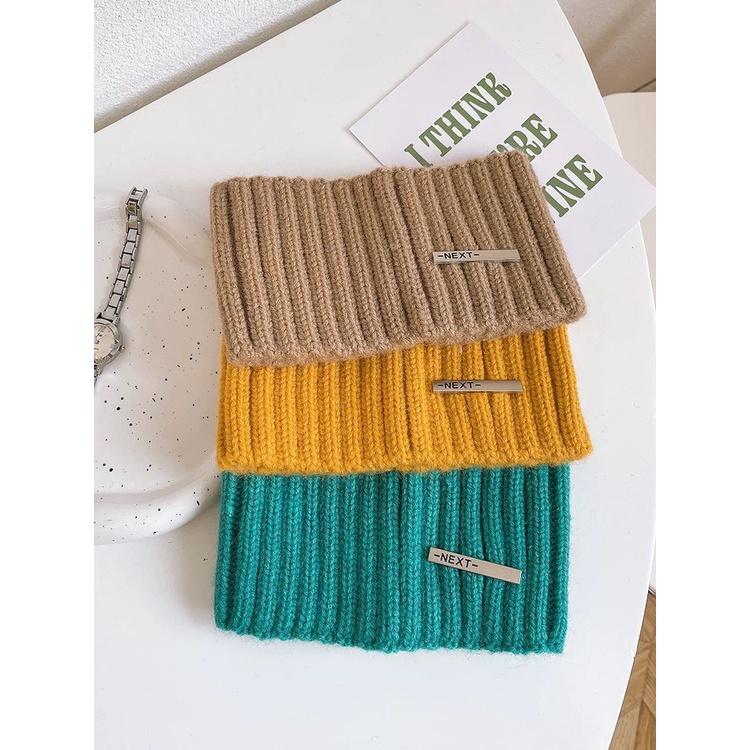 ⭐𝙈𝙖 𝙘𝙝𝙚𝙧𝙚⭐  現貨實拍 單品配件 金屬牌標寬版針織頭帶 (預購)-細節圖3