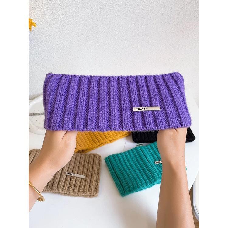 ⭐𝙈𝙖 𝙘𝙝𝙚𝙧𝙚⭐  現貨實拍 單品配件 金屬牌標寬版針織頭帶 (預購)-細節圖5