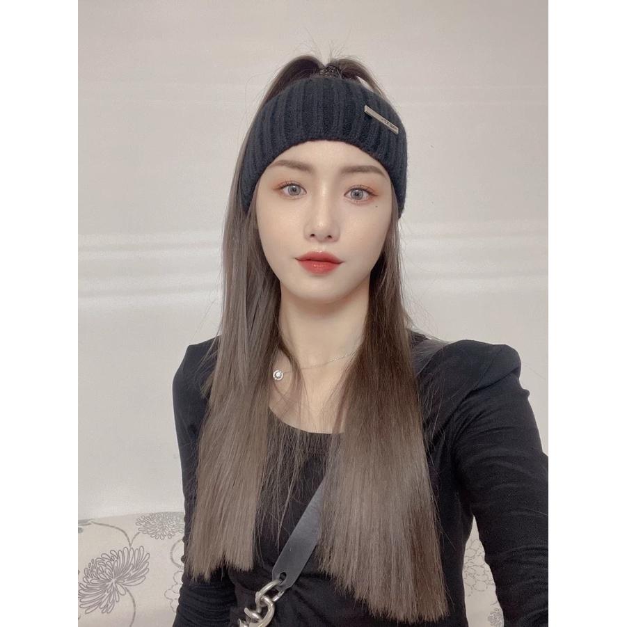 ⭐𝙈𝙖 𝙘𝙝𝙚𝙧𝙚⭐  現貨實拍 單品配件 金屬牌標寬版針織頭帶 (預購)-細節圖6