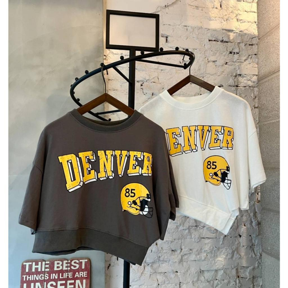 ⭐𝙈𝙖 𝙘𝙝𝙚𝙧𝙚⭐️ 現貨實拍 美式運動破損英字斜角T (預購)-細節圖7