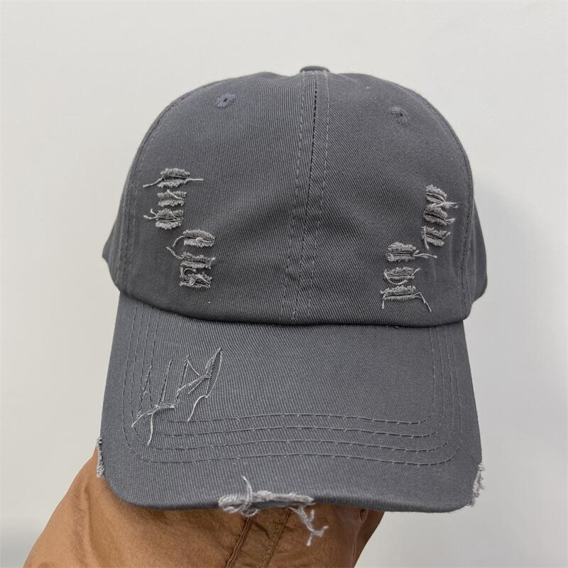 ⭐𝙈𝙖 𝙘𝙝𝙚𝙧𝙚⭐ 現貨實拍 純色破壞感棒球帽 (預購)-細節圖8