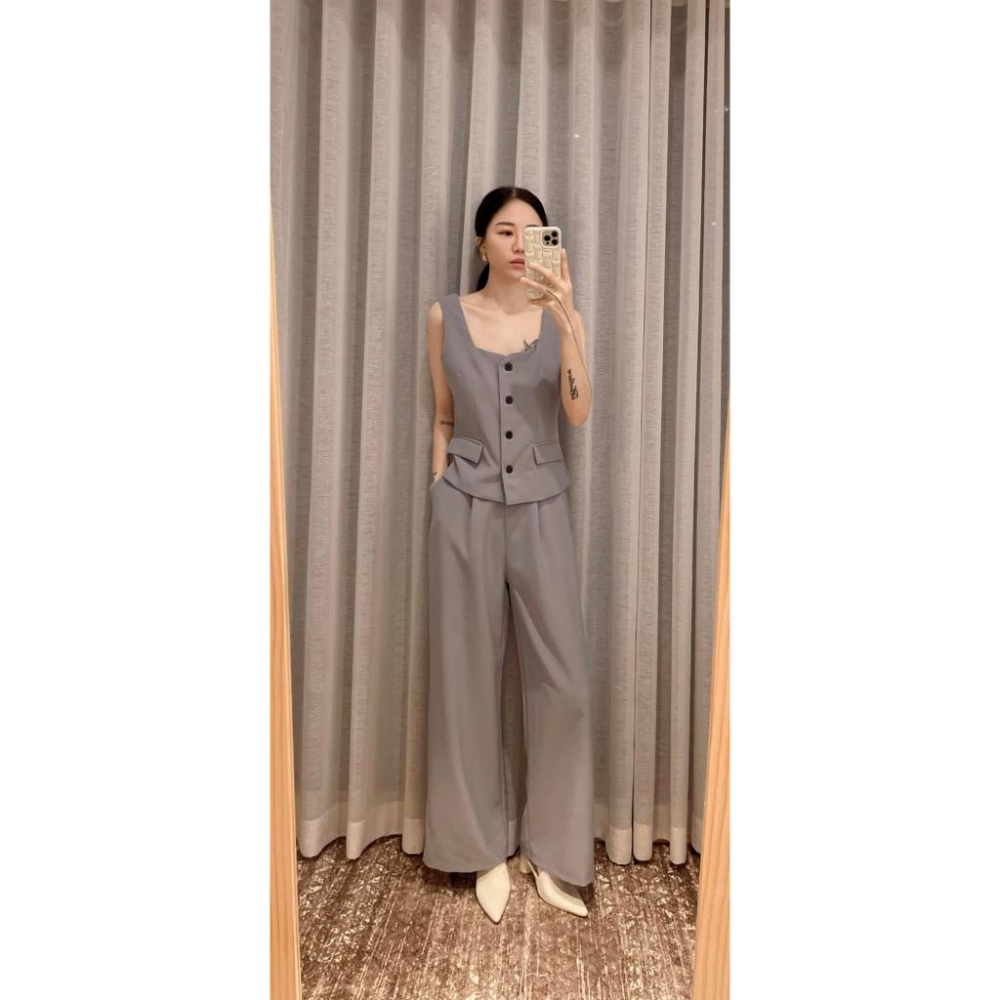 🔥現貨~~ ⭐𝙈𝙖 𝙘𝙝𝙚𝙧𝙚⭐️ 現貨實拍 韓國質感帥氣西裝背心套裝 (預購)-細節圖4