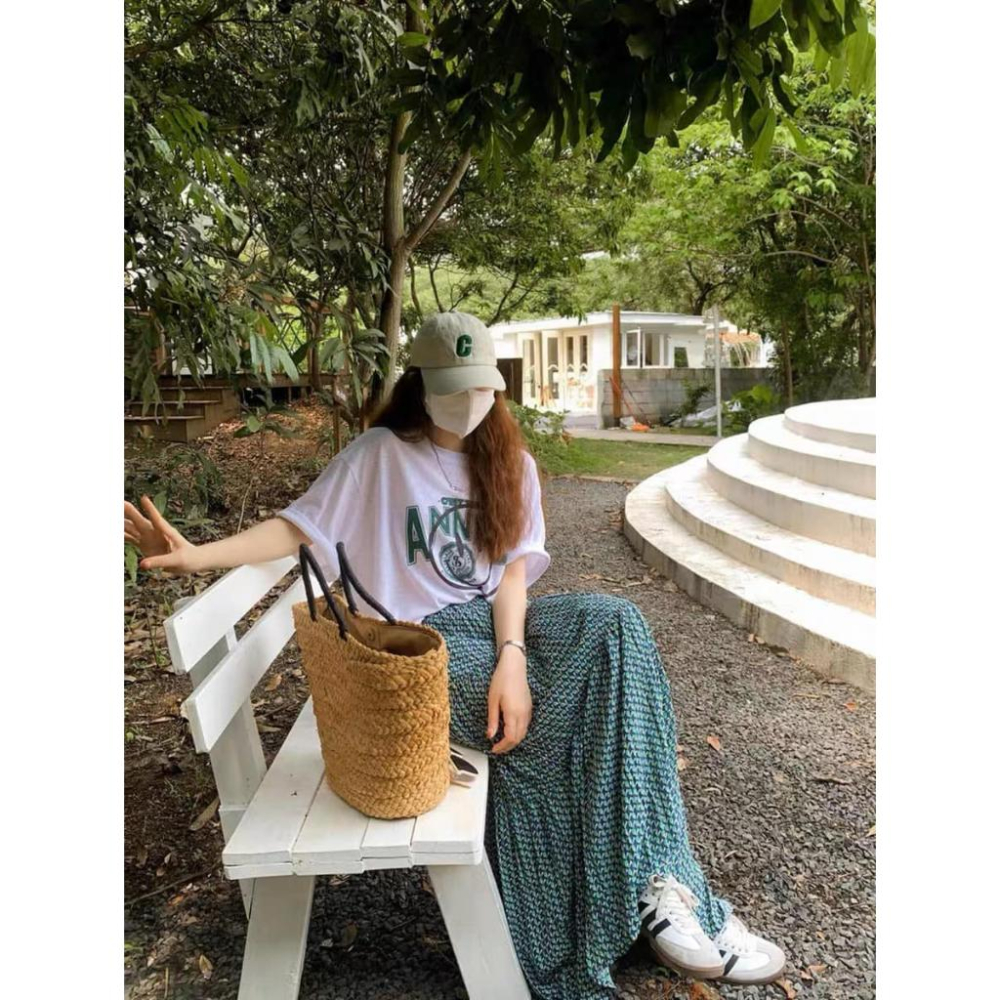 ⭐𝙈𝙖 𝙘𝙝𝙚𝙧𝙚⭐️ 現貨實拍 幾何圖雪紡半身裙 鬆緊雪紡半身裙 (預購)-細節圖7