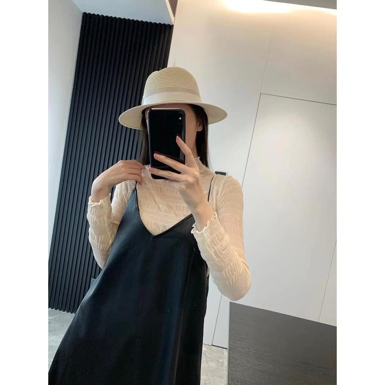 ❤️現貨❤️ 𝙈𝙖 𝙘𝙝𝙚𝙧𝙚  秋冬季新品 現貨實拍 皺褶網紗打底衣 內搭半高領 (預購)-細節圖5