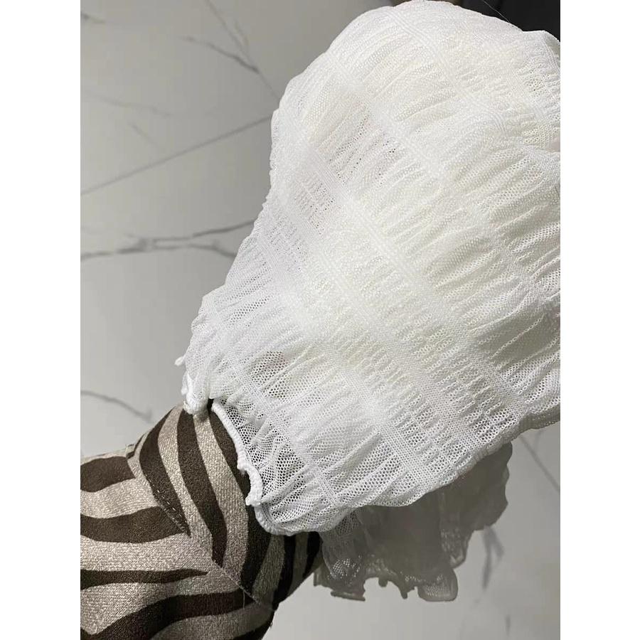 ❤️現貨❤️ 𝙈𝙖 𝙘𝙝𝙚𝙧𝙚  秋冬季新品 現貨實拍 皺褶網紗打底衣 內搭半高領 (預購)-細節圖8