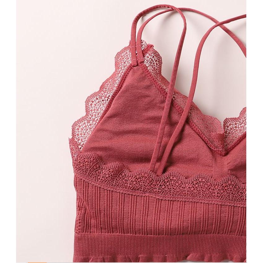 ❤️現貨❤️ 𝙈𝙖 𝙘𝙝𝙚𝙧𝙚 現貨實拍 彈力蕾絲內搭小可愛 美背款內搭 後交叉款小可愛 (預+現)-細節圖4