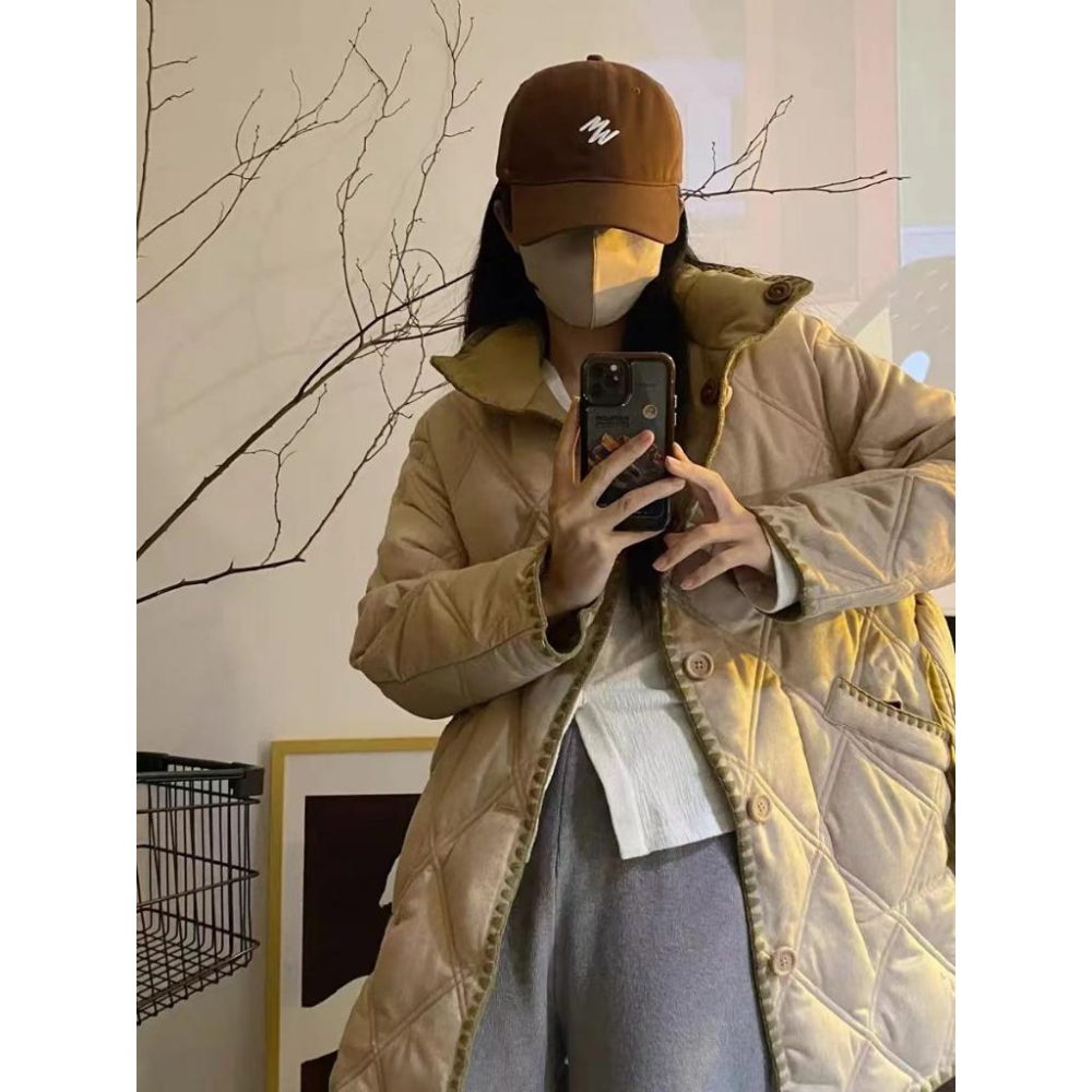 ⭐𝙈𝙖 𝙘𝙝𝙚𝙧𝙚⭐ 單品配件 現貨實拍 線條刺繡棒球帽 加大棒球限定 (預購)-細節圖5