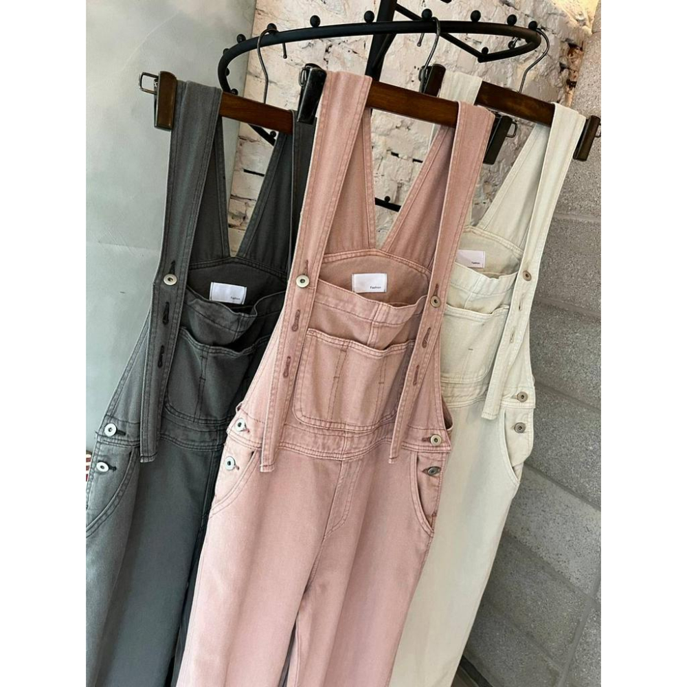 ⭐𝙈𝙖 𝙘𝙝𝙚𝙧𝙚⭐️ 現貨實拍 微Oversize背帶開釦連身褲 吊帶褲 (預購)-細節圖6