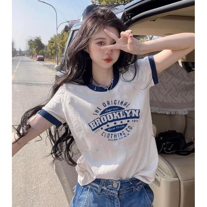 現貨！！⭐𝙈𝙖 𝙘𝙝𝙚𝙧𝙚⭐ 現貨實拍 夏季配色圓領美式BR棉質上衣 (預+現)-細節圖2