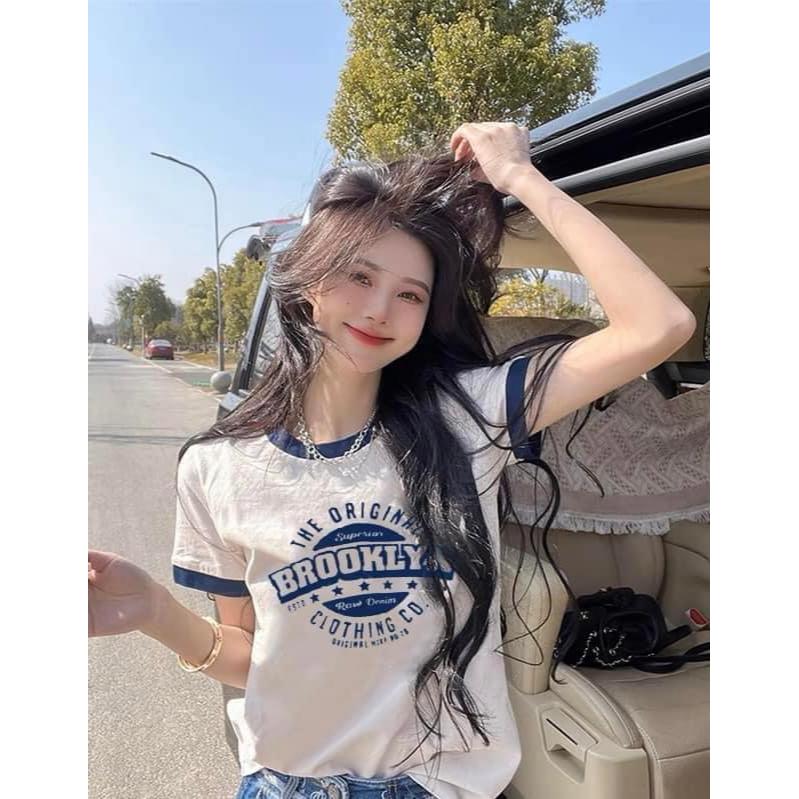 現貨！！⭐𝙈𝙖 𝙘𝙝𝙚𝙧𝙚⭐ 現貨實拍 夏季配色圓領美式BR棉質上衣 (預+現)-細節圖3