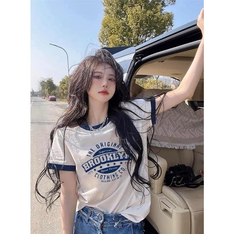 現貨！！⭐𝙈𝙖 𝙘𝙝𝙚𝙧𝙚⭐ 現貨實拍 夏季配色圓領美式BR棉質上衣 (預+現)-細節圖4