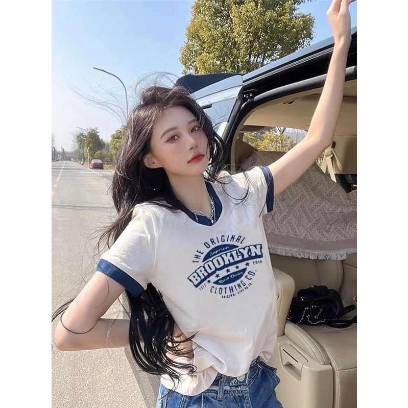 現貨！！⭐𝙈𝙖 𝙘𝙝𝙚𝙧𝙚⭐ 現貨實拍 夏季配色圓領美式BR棉質上衣 (預+現)-細節圖5