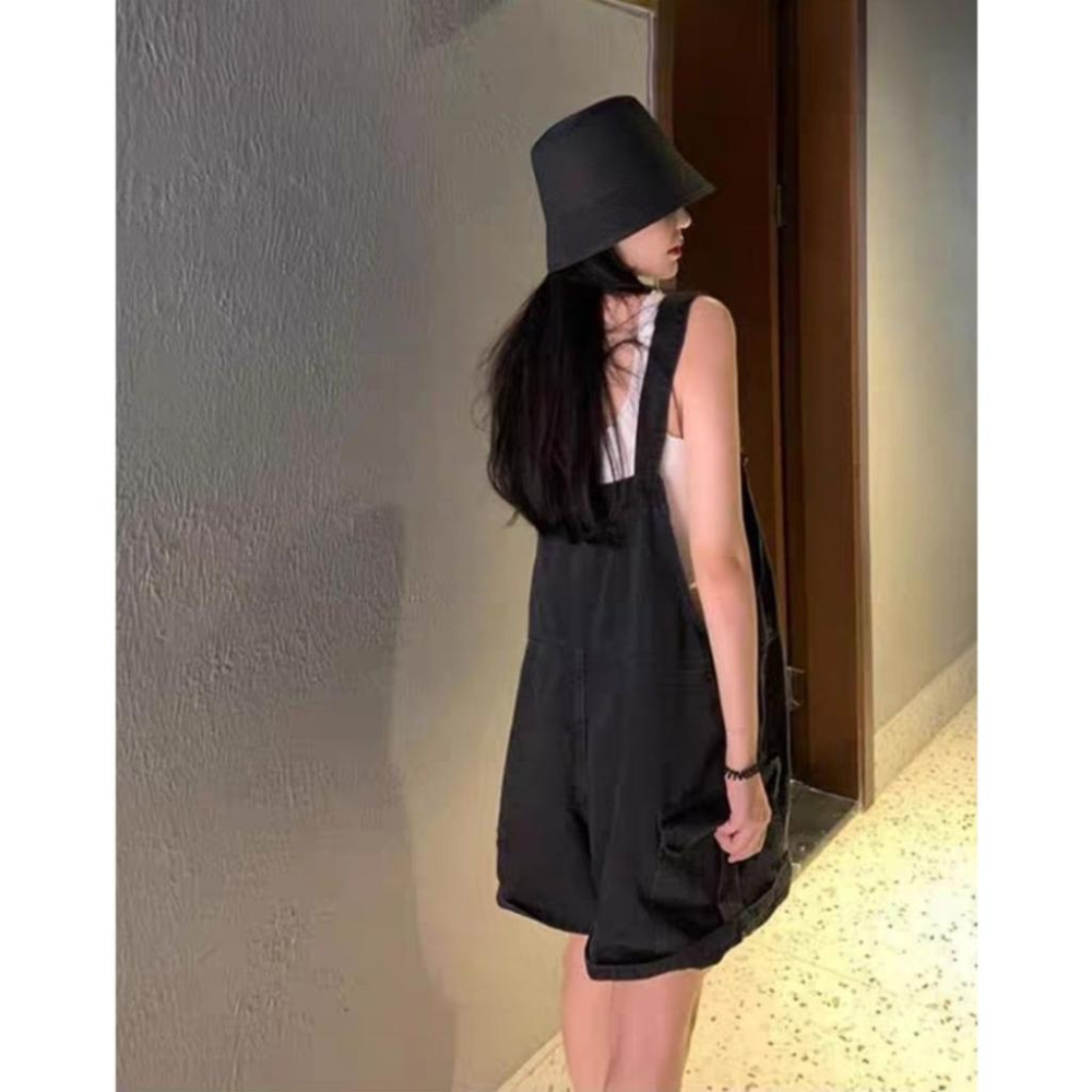 🔥現貨🔥 𝙈𝙖 𝙘𝙝𝙚𝙧𝙚 現貨實拍 工裝側大口袋吊帶褲 吊帶短褲 (棉花糖女孩也能穿喔)-細節圖3