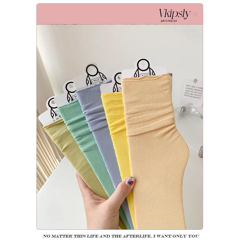 ⭐𝙈𝙖 𝙘𝙝𝙚𝙧𝙚⭐️ 現貨實拍 夏季薄款堆堆中筒襪 多彩中筒襪 (4雙一組) (預+現)-細節圖2