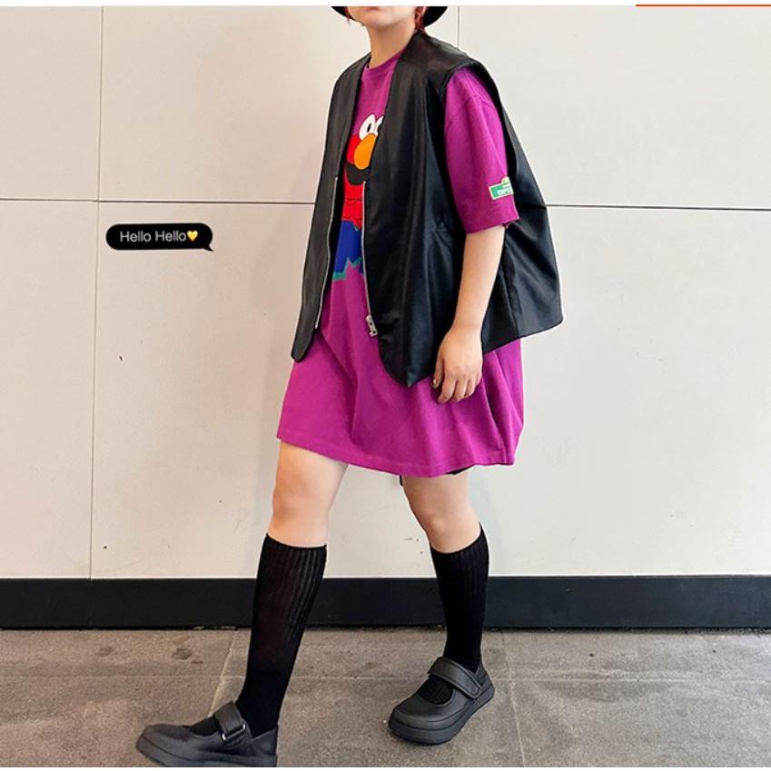 現貨！！⭐𝙈𝙖 𝙘𝙝𝙚𝙧𝙚⭐️ 現貨實拍 開襟V領BF風格皮革背心 棉花糖女孩也穿喔！(預購)-細節圖8