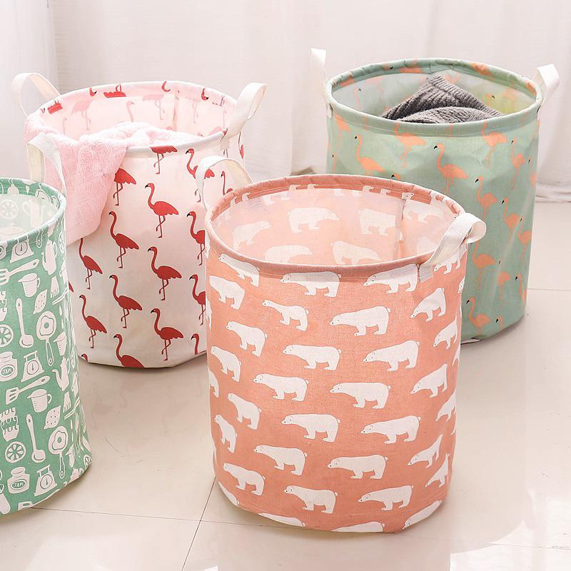 (台灣現貨)玩具收納籃 洗衣籃 摺疊洗衣籃 玩具籃 布洗衣籃 髒衣籃 洗衣桶 帆布洗衣籃 收納筐 收納籃 棉麻洗衣籃-細節圖4