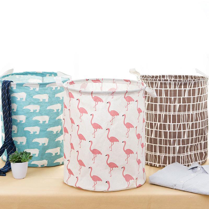 (台灣現貨)玩具收納籃 洗衣籃 摺疊洗衣籃 玩具籃 布洗衣籃 髒衣籃 洗衣桶 帆布洗衣籃 收納筐 收納籃 棉麻洗衣籃-細節圖6
