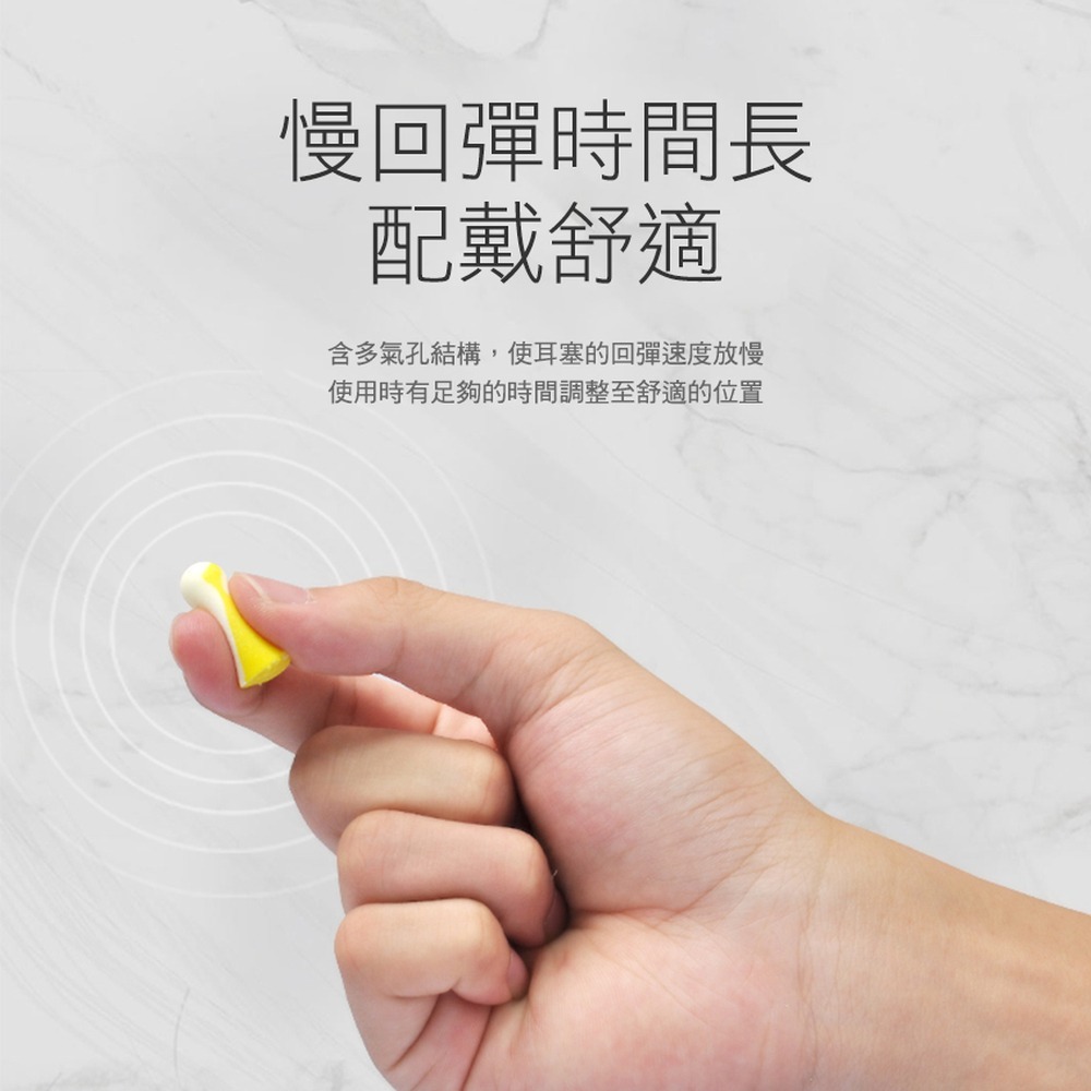 隔音耳塞 泡棉耳塞 Honeywell 溫感記憶海綿 防噪音耳塞 子彈圓錐 工業防護耳塞 【頭手工具】303S-細節圖3
