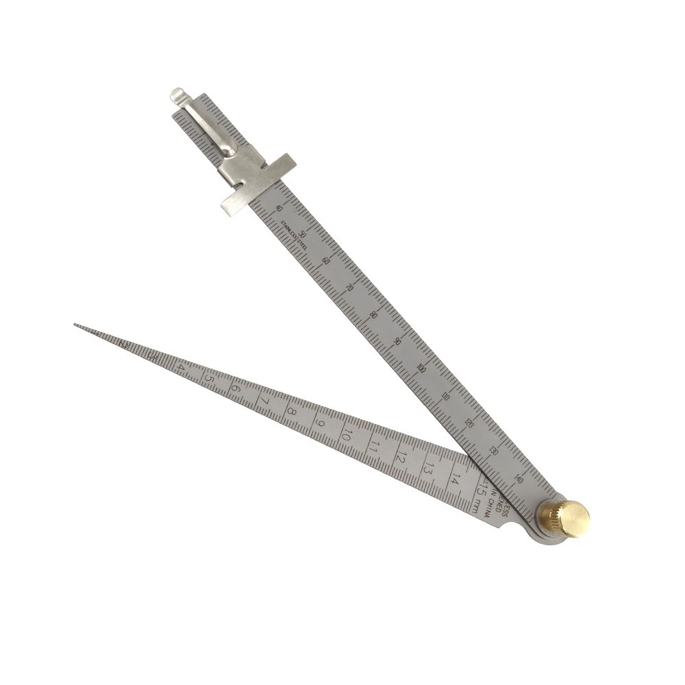 不鏽鋼間隙規 150mm鋼尺 白鐵內徑尺 不銹鋼孔徑規 楔形塞尺 錐形尺 錐度尺 【頭手工具】SGG150+-細節圖2