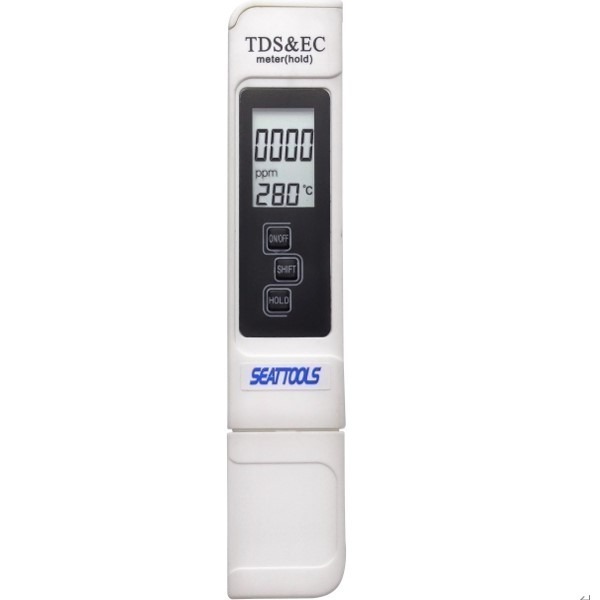 TDS筆 水質檢測筆 自來水硬度 飲用水檢測 RO水質筆 電導率測試 溫度檢測 水族 【頭手工具】TDSEC-細節圖2