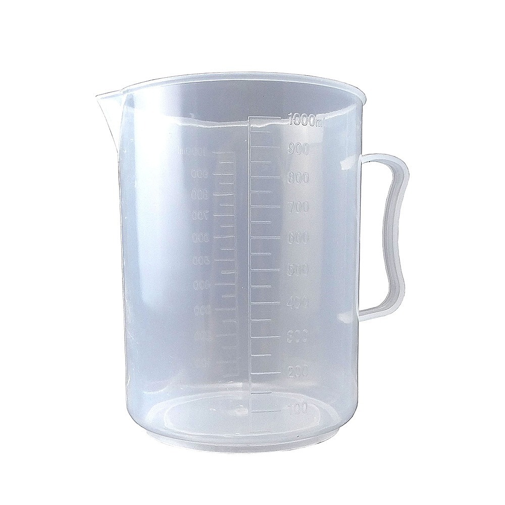多功能透明量杯 PP杯 帶刻度量杯 1000ml 透明量杯 烘焙量杯 塑膠提手量杯 【頭手工具】PPC1000-細節圖2