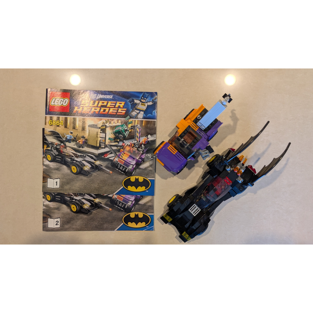 [樂高換樂高] 二手 6864 蝙蝠車/雙面人車 超級英雄DC 蝙蝠俠與雙面人的追逐-2012-細節圖2