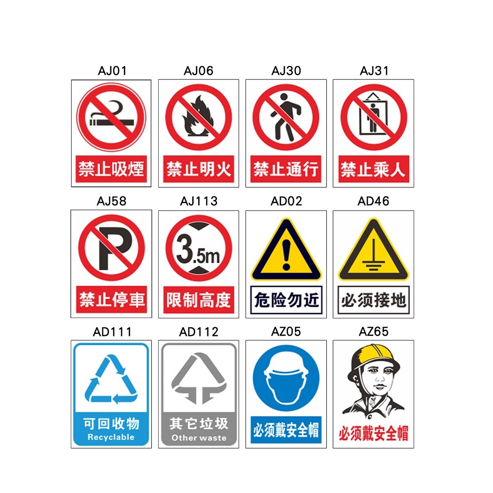 【儀表】MIT-SSP安全標識牌 PVC貼紙 禁止吸菸 警語貼紙 必須戴安全帽 告示貼紙 禁止停車 標示貼 標誌標識-細節圖2
