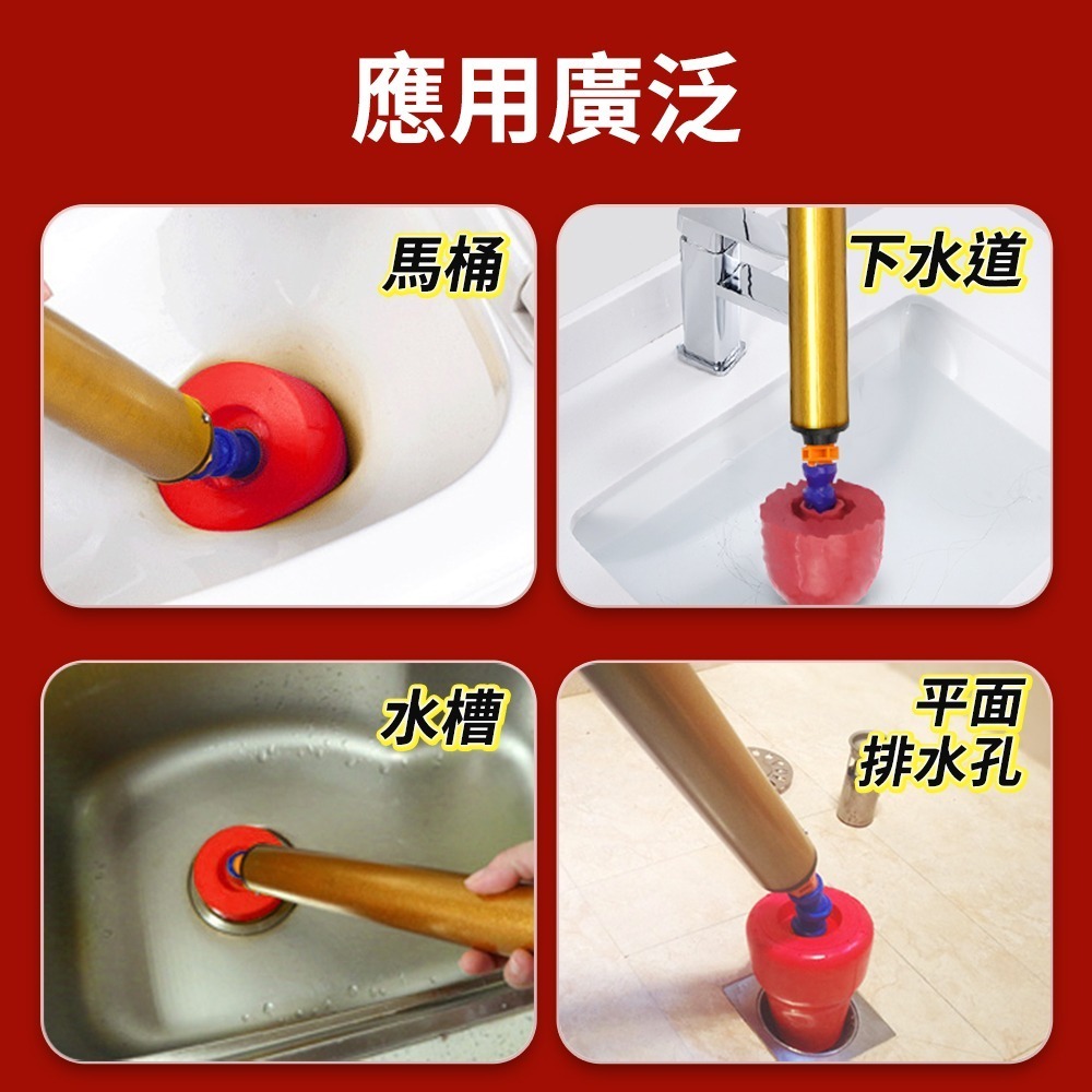 【儀表】PSF01 馬桶水管疏通 通水管 通管器 通馬桶 通管神器 馬桶神器 氣壓通管器 高壓一砲通 水管疏通器-細節圖3