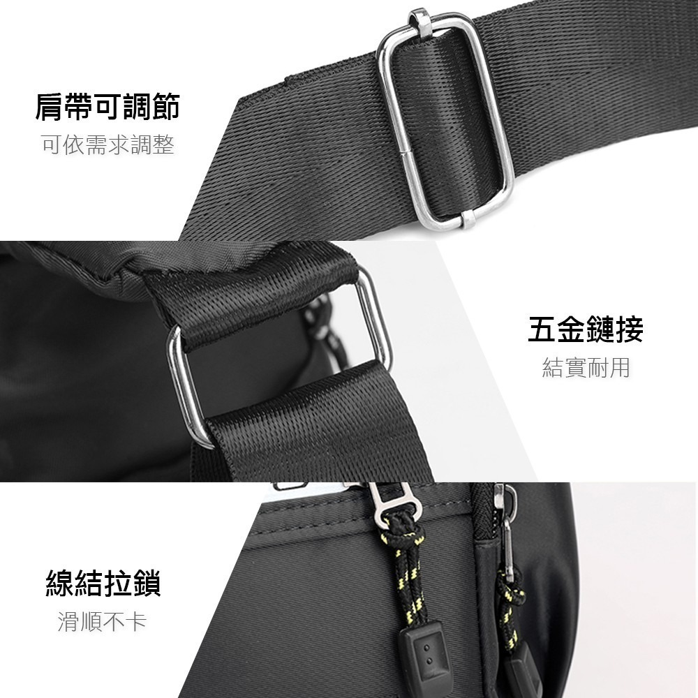 【儀表】TB005G 多夾層側背包 新款尼龍斜背包 郵差包 肩背包 多功能斜肩包 綠色側背包 男用包 男用側背包-細節圖3