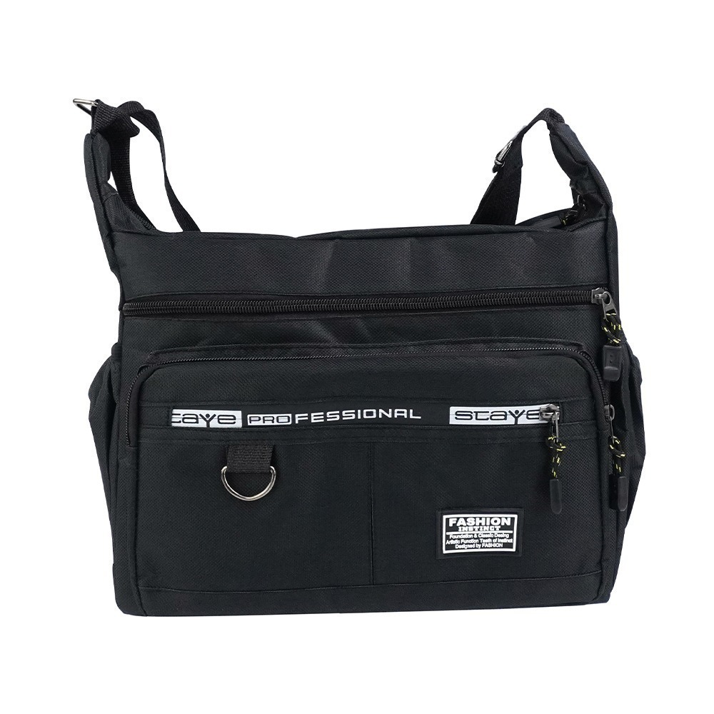 【儀表】TB005B 潮流斜肩包 防水側背包 大容量男用側背包 多功能斜肩包 黑色背包 男士單肩包 防水側背包 男用包-細節圖2