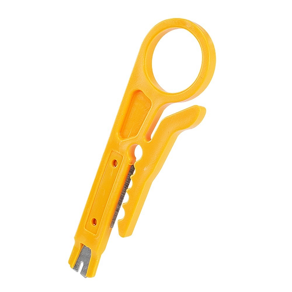 【儀表】MIT-WC34 電話線 網路線 剝線小刀 壓線刀 剝皮器 打線器 黃色小刀 多功能迷你剝線刀 剝皮 打線器-細節圖2
