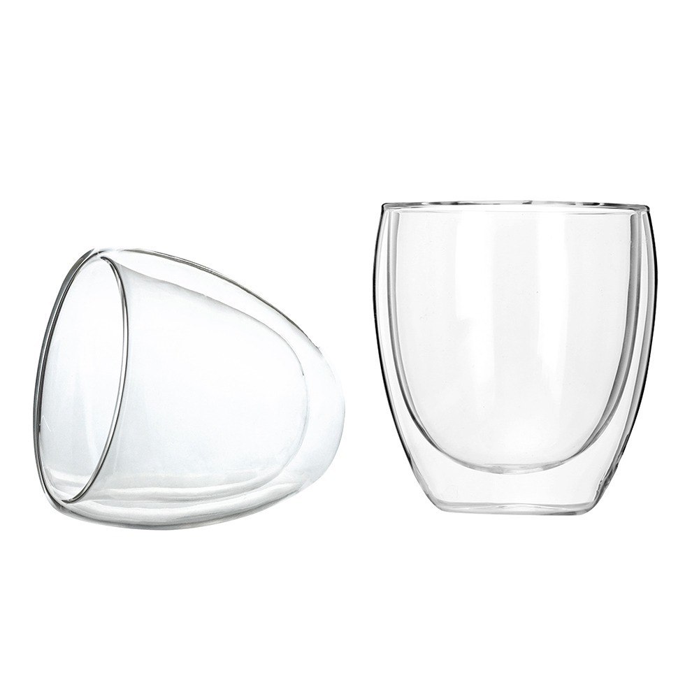 【儀表】DG250 蛋形杯 造型杯 隔熱杯 雙層杯 防燙杯 杯子 雙層玻璃杯250ml 玻璃杯 耐熱玻璃水杯 漸層飲料杯-細節圖2