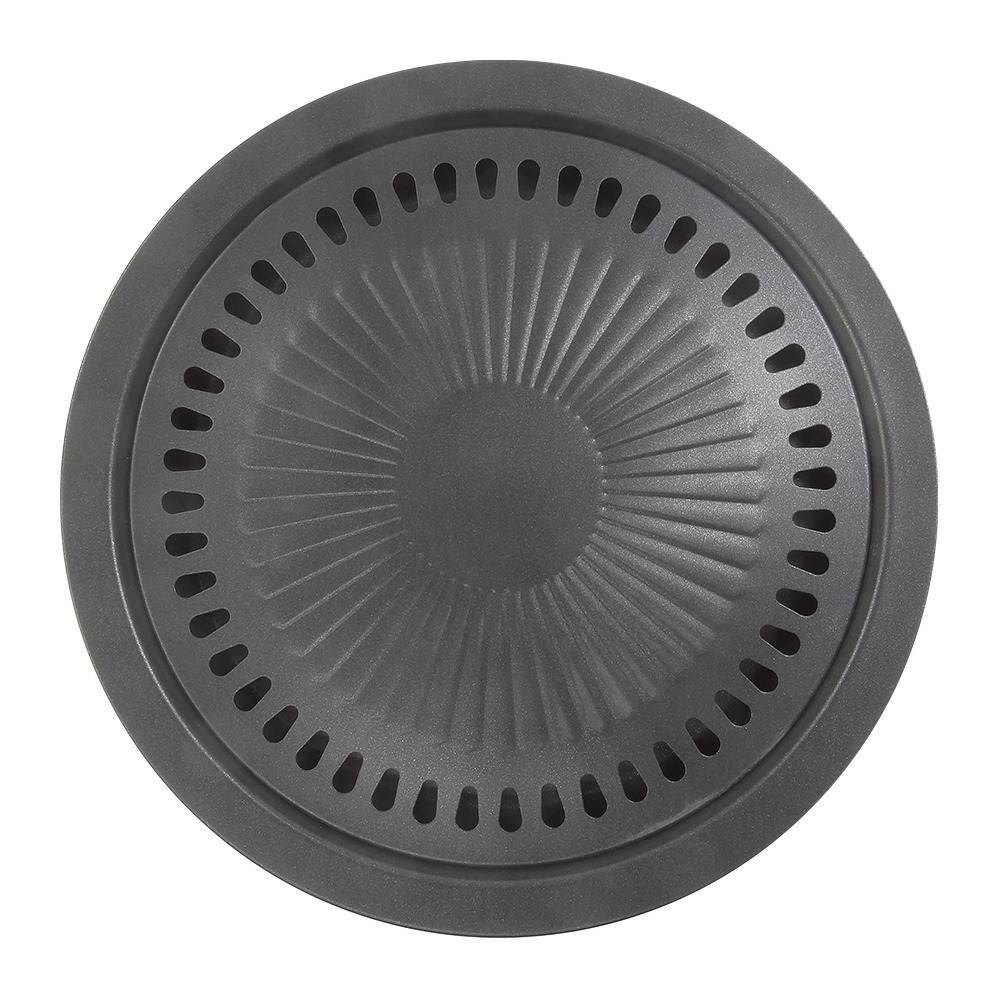 【儀表】TP-KHP01 大烤盤烤肉盤 和風燒烤盤 不鏽鋼烤盤 中秋烤肉烤盤 不沾鍋烤盤 韓式圓形烤肉盤 不沾滴油烤盤-細節圖2