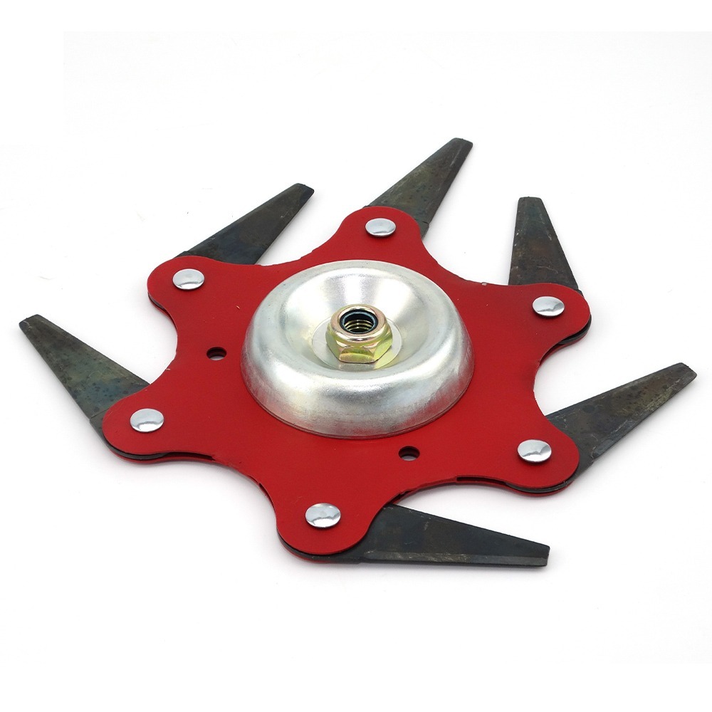 【儀表】C6K 農用六葉刀片 六葉旋風刀 除草機配件 割草安全刀片 六葉旋風割草機刀片組 六爪刀 安全刀片 一字刀 刀片-細節圖2