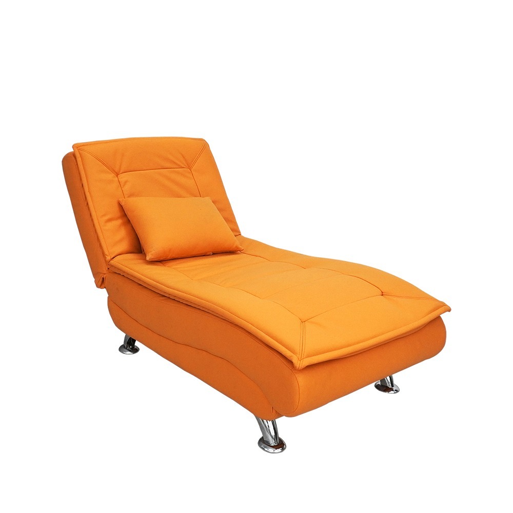【儀表】MIT-CLO1多功能折疊美人榻 橘色小沙發床 貴妃椅沙發 貴妃榻椅 美人榻躺椅 橙色貴妃躺椅 懶人沙發-細節圖2
