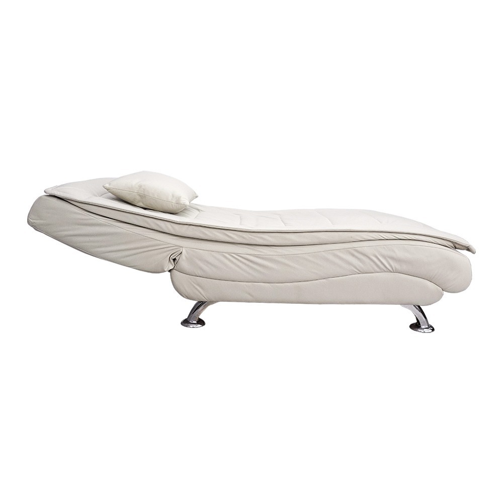 【儀表】MIT-CLG1 佈藝躺椅 折疊午休椅 灰色懶人沙發 折疊美人榻 莫蘭迪灰 多功能陽臺貴妃躺椅 折疊沙發床-細節圖2