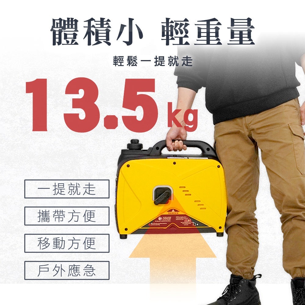 【儀表】MET-EGQ12 擺攤必備 手提發電機 露營發電機 停電 工地 戶外發電機 低分貝發電機 靜音變頻汽油發電機-細節圖3