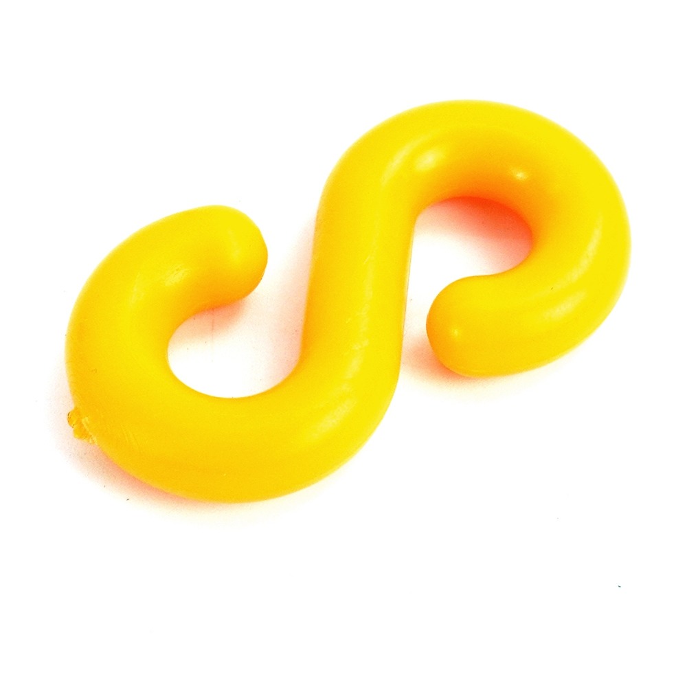 【儀表】PCSY 五金掛鉤 S掛鉤塑膠 塑膠鍊條 S勾掛扣 多功能掛勾 S型掛勾 黃色塑膠S掛勾 黃色塑膠鏈條S掛鉤-細節圖2