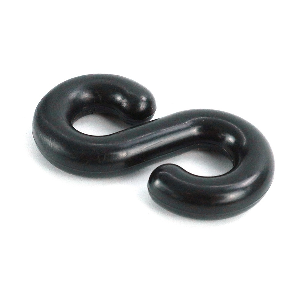 【儀表】PCSB S掛勾 塑膠掛鉤 S型扣環 塑膠鍊條用 五金掛鉤 萬用接頭 黑色塑膠鏈條S掛鉤 五金工具 塑膠S扣環-細節圖2